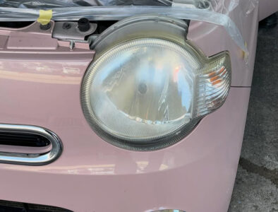 ヘッドライトの洗浄